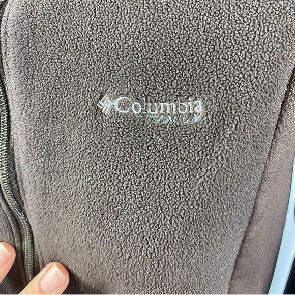 Columbia Titanium Fleece Jacket Womens Size S Small Brown Embroidered Logo - Picture 4 of 12
